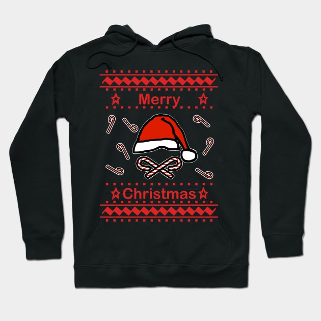 Merry Christmas Candy Canes Hoodie by ellenhenryart